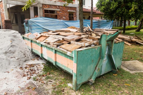 Midi skip being loaded with construction debris